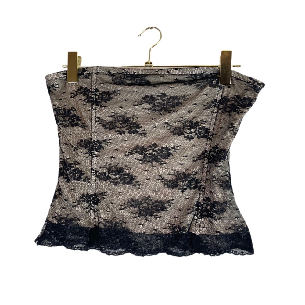 Vintage THE LIMITED • Black and Tan Stretch Corset Top Size M